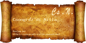 Csongrádi Nilla névjegykártya